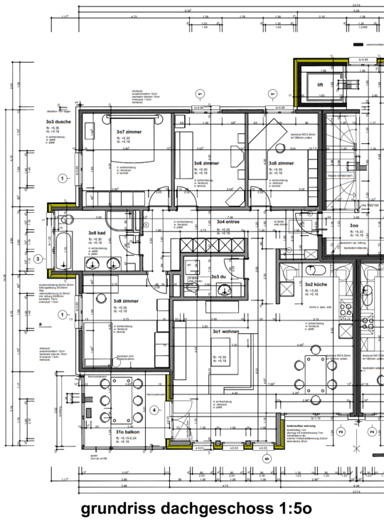 Wohnungsplan 3. OG West